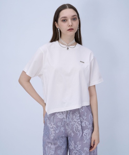 HARE（ハレ）の「アシメムジTシャツ(HARE)（Tシャツ/カットソー・レディース・ホワイト/ブラック/ブルー・FREE）」の7枚目の写真
