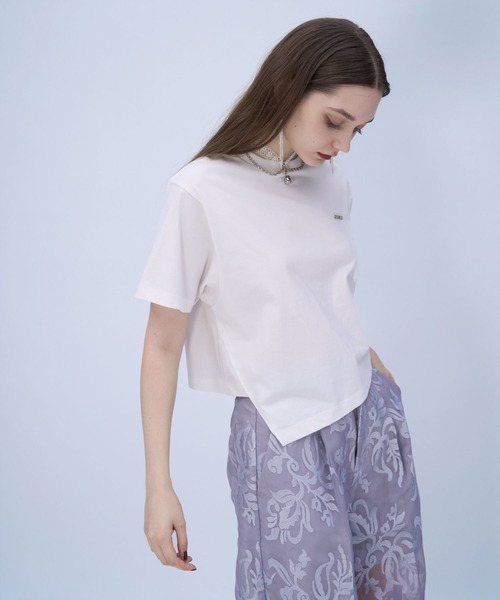 HARE（ハレ）の「アシメムジTシャツ(HARE)（Tシャツ/カットソー・レディース・ホワイト/ブラック/ブルー・FREE）」の8枚目の写真