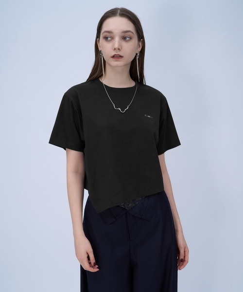 HARE（ハレ）の「アシメムジTシャツ(HARE)（Tシャツ/カットソー・レディース・ホワイト/ブラック/ブルー・FREE）」の10枚目の写真