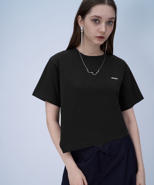 HARE（ハレ）の「アシメムジTシャツ(HARE)（Tシャツ/カットソー・レディース・ホワイト/ブラック/ブルー・FREE）」の12枚目の写真