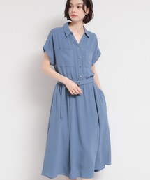 THE SHOP TK | 【S-XL/ひんやり/防しわ】欲しいが詰まった 上品フィット&フレアワンピース(ワンピース)