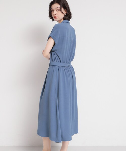 THE SHOP TK (ザ ショップ ティーケー )の「【S-XL/ひんやり/防しわ】欲しいが詰まった 上品フィット&フレアワンピース(ワンピース・レディース・ブルー/ダークブラウン/ネイビー・14/13/12/11)」の12枚目の写真