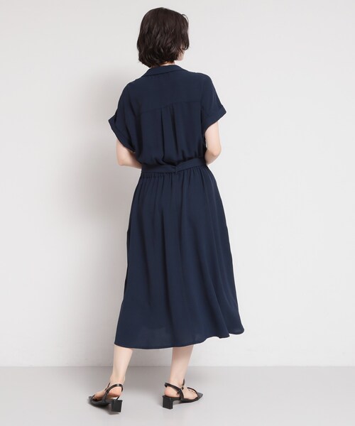 THE SHOP TK (ザ ショップ ティーケー )の「【S-XL/ひんやり/防しわ】欲しいが詰まった 上品フィット&フレアワンピース(ワンピース・レディース・ブルー/ダークブラウン/ネイビー・14/13/12/11)」の17枚目の写真