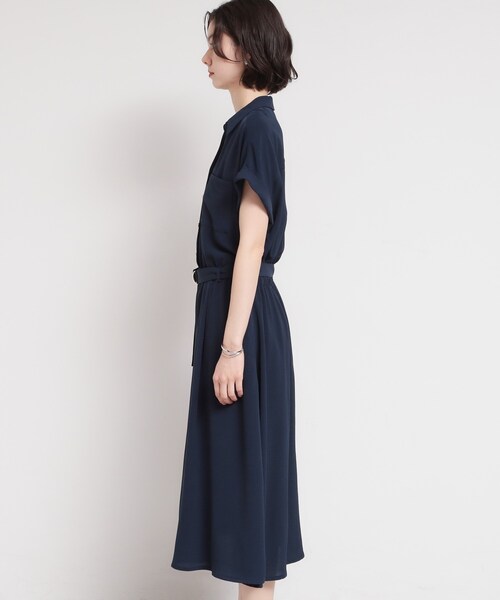 THE SHOP TK (ザ ショップ ティーケー )の「【S-XL/ひんやり/防しわ】欲しいが詰まった 上品フィット&フレアワンピース(ワンピース・レディース・ブルー/ダークブラウン/ネイビー・14/13/12/11)」の20枚目の写真