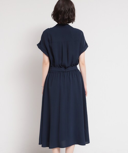 THE SHOP TK (ザ ショップ ティーケー )の「【S-XL/ひんやり/防しわ】欲しいが詰まった 上品フィット&フレアワンピース(ワンピース・レディース・ブルー/ダークブラウン/ネイビー・14/13/12/11)」の21枚目の写真