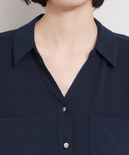 THE SHOP TK (ザ ショップ ティーケー )の「【S-XL/ひんやり/防しわ】欲しいが詰まった 上品フィット&フレアワンピース(ワンピース・レディース・ブルー/ダークブラウン/ネイビー・14/13/12/11)」の22枚目の写真