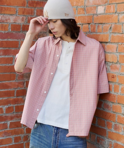 WEGO(ウィゴー)の「WEGO/【26年春夏新作】ミニチェックシャツ(シャツ/ブラウス・メンズ・ピンク/ブラック系その他2・MEDIUM/LARGE)」の14枚目の写真