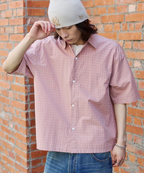 WEGO(ウィゴー)の「WEGO/【26年春夏新作】ミニチェックシャツ(シャツ/ブラウス・メンズ・ピンク/ブラック系その他2・MEDIUM/LARGE)」の16枚目の写真