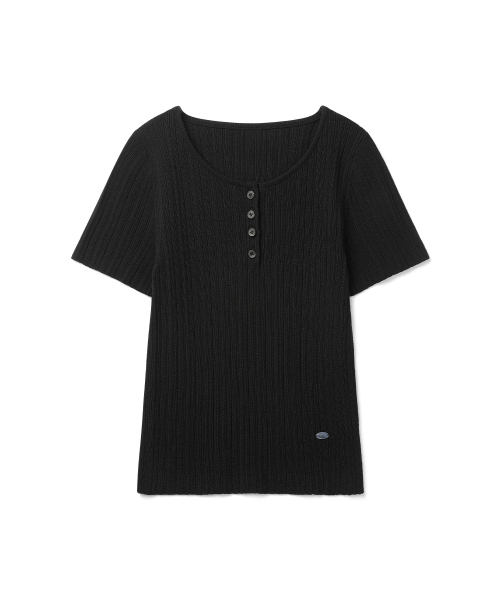 COSTUME O’CLOCK（コスチュームオクロック）の「[ITALY] スリムヘンリーネックリブハーフニット 5カラー COWKT011（Tシャツ/カットソー・レディース・ブラック/アイボリー/ブラウン/オートミール/グレー・F）」の14枚目の写真