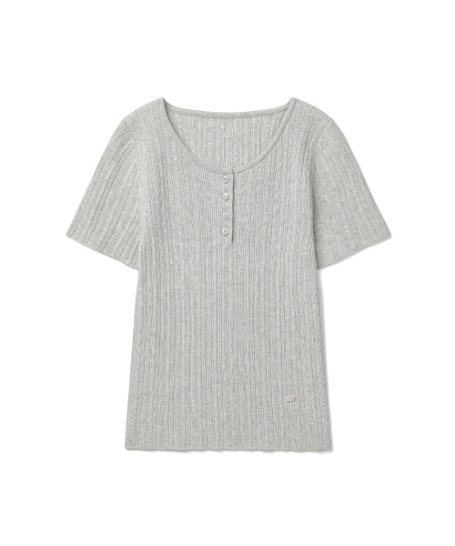 COSTUME O’CLOCK（コスチュームオクロック）の「[ITALY] スリムヘンリーネックリブハーフニット 5カラー COWKT011（Tシャツ/カットソー・レディース・ブラック/アイボリー/ブラウン/オートミール/グレー・F）」の10枚目の写真