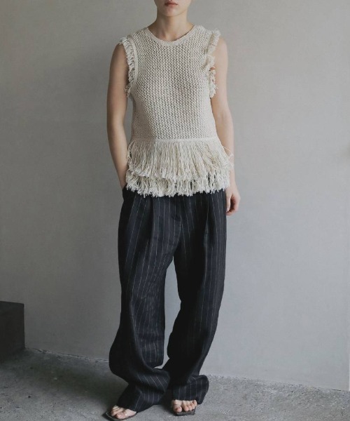 anuke アンヌーク　フリンジニットベスト anuke（アンヌーク） SALE ANUKE (アンヌーク）Fringe Knit Bustier