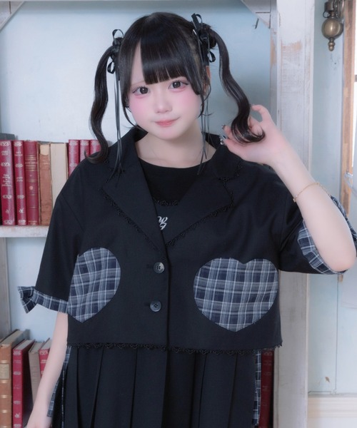 Whinny(ホワイニー)の「Whinny/《セットアップ可能♪》超ずっきゅんジャケット(テーラードジャケット・レディース・ブラック/グレー/ホワイト・FREE)」の1枚目の写真