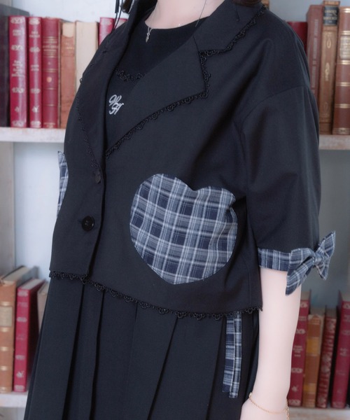 Whinny(ホワイニー)の「Whinny/《セットアップ可能♪》超ずっきゅんジャケット(テーラードジャケット・レディース・ブラック/グレー/ホワイト・FREE)」の18枚目の写真