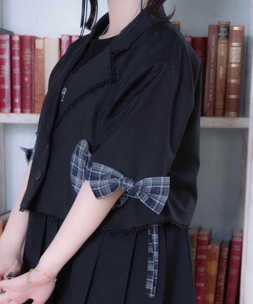 Whinny(ホワイニー)の「Whinny/《セットアップ可能♪》超ずっきゅんジャケット(テーラードジャケット・レディース・ブラック/グレー/ホワイト・FREE)」の20枚目の写真