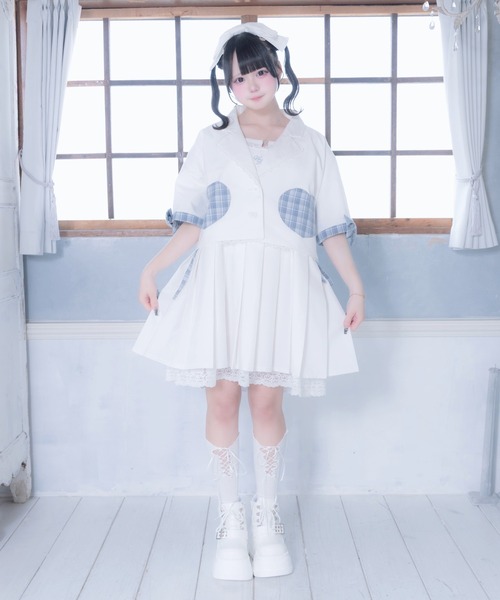 Whinny(ホワイニー)の「Whinny/《セットアップ可能♪》超ずっきゅんジャケット(テーラードジャケット・レディース・ブラック/グレー/ホワイト・FREE)」の5枚目の写真