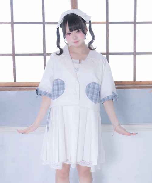 Whinny(ホワイニー)の「Whinny/《セットアップ可能♪》超ずっきゅんジャケット(テーラードジャケット・レディース・ブラック/グレー/ホワイト・FREE)」の6枚目の写真