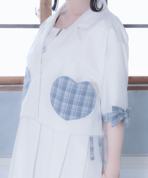 Whinny(ホワイニー)の「Whinny/《セットアップ可能♪》超ずっきゅんジャケット(テーラードジャケット・レディース・ブラック/グレー/ホワイト・FREE)」の8枚目の写真