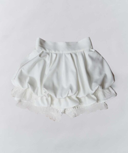 OLIVE des OLIVE(オリーブデオリーブ)の「【Belle Charme】Balloon Lace Mini Skirt(スカート・レディース・ブラック/オフホワイト/ベージュ・FREE)」の5枚目の写真