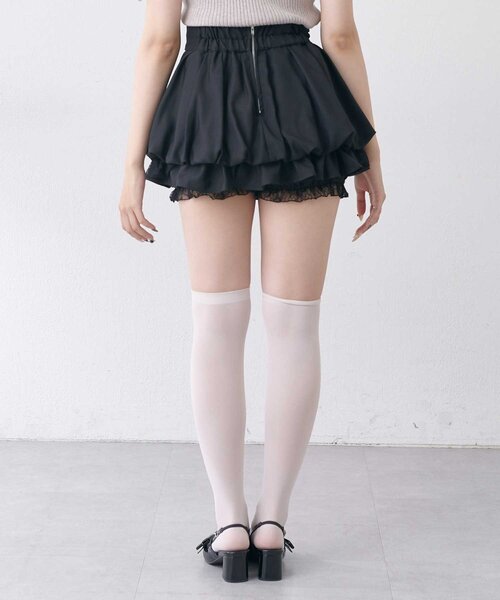 OLIVE des OLIVE(オリーブデオリーブ)の「【Belle Charme】Balloon Lace Mini Skirt(スカート・レディース・ブラック/オフホワイト/ベージュ・FREE)」の7枚目の写真