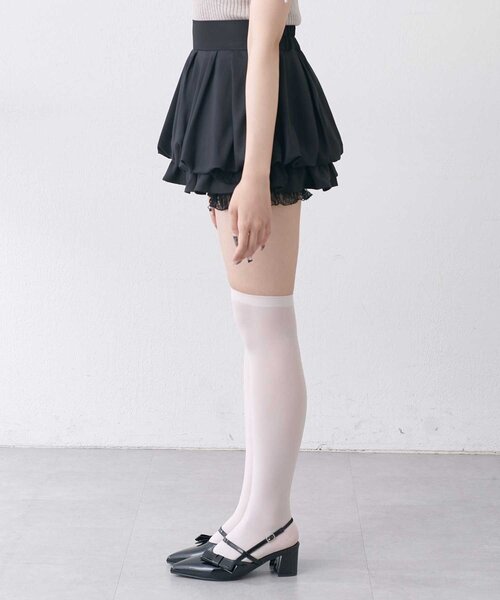 OLIVE des OLIVE(オリーブデオリーブ)の「【Belle Charme】Balloon Lace Mini Skirt(スカート・レディース・ブラック/オフホワイト/ベージュ・FREE)」の12枚目の写真