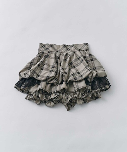 OLIVE des OLIVE(オリーブデオリーブ)の「【Belle Charme】Balloon Lace Mini Skirt(スカート・レディース・ブラック/オフホワイト/ベージュ・FREE)」の15枚目の写真