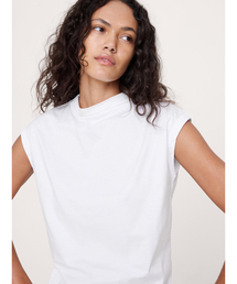 Banana Republic | シルキー コットン モックネックトップス(Tシャツ/カットソー)