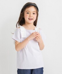 BRANSHES（ブランシェス）の「肩リボン半袖Tシャツ（Tシャツ/カットソー）」