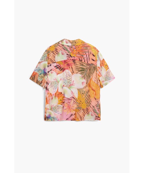 Desigual(デシグアル)の「トロピカルフラワーボウリングシャツ(シャツ/ブラウス・レディース・ピンク・XS/S/M/L/XL)」の2枚目の写真
