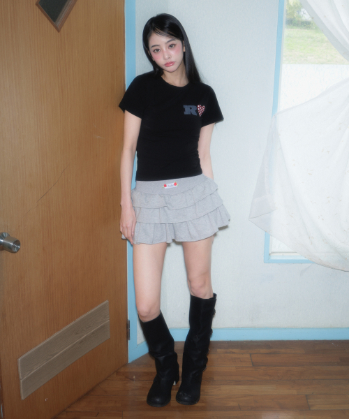 ROSEFRANTZ（ロゼフランツ）の「Dot Heart Cotton T-Shirt [Black]（Tシャツ/カットソー・レディース・ブラック・SMALL/MEDIUM）」の5枚目の写真