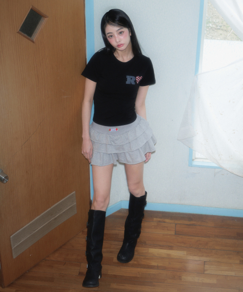 ROSEFRANTZ（ロゼフランツ）の「Dot Heart Cotton T-Shirt [Black]（Tシャツ/カットソー・レディース・ブラック・SMALL/MEDIUM）」の6枚目の写真