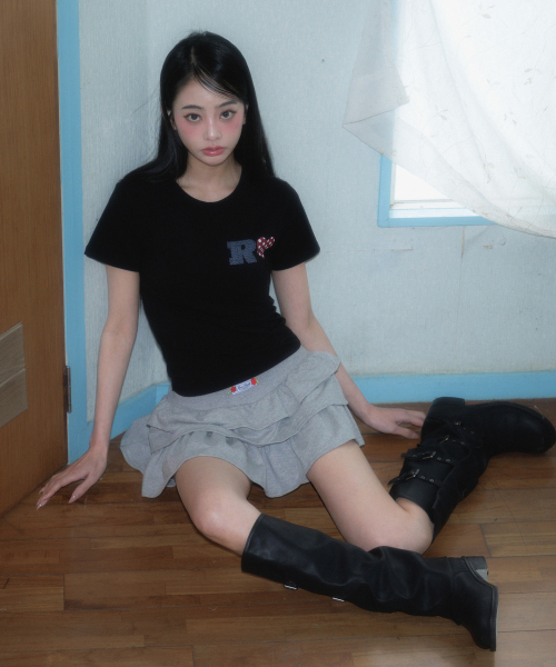 ROSEFRANTZ（ロゼフランツ）の「Dot Heart Cotton T-Shirt [Black]（Tシャツ/カットソー・レディース・ブラック・SMALL/MEDIUM）」の8枚目の写真
