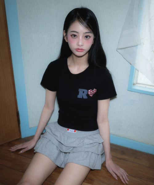 ROSEFRANTZ（ロゼフランツ）の「Dot Heart Cotton T-Shirt [Black]（Tシャツ/カットソー・レディース・ブラック・SMALL/MEDIUM）」の10枚目の写真