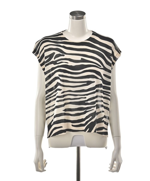 PATRIOT TAXI SELECT(パトリオットタクシーセレクト)の「【KILA MODA】柄アクセントスタイリングベスト(Tシャツ/カットソー・レディース・グレー/ブラック・LL~3L/M~L)」の8枚目の写真