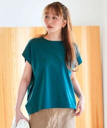 【シルクタッチさら魅せTシャツ】後ろコクーン プルオーバー