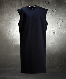 刺繍ロングノースリーブTシャツブラック