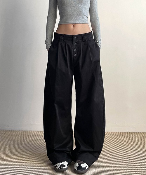 Ressaca（レサーカ）の「ワイドシルエットフロントボタンタックパンツ（その他パンツ・レディース・ブラック/ベージュ・L/XL/M）」の17枚目の写真