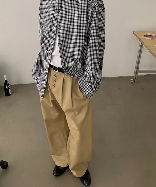 Ressaca（レサーカ）の「ワイドシルエットフロントボタンタックパンツ（その他パンツ・レディース・ブラック/ベージュ・L/XL/M）」の11枚目の写真