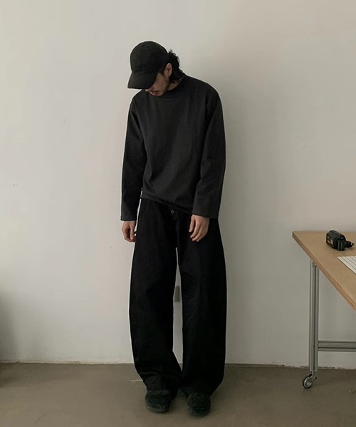 Ressaca（レサーカ）の「ワイドシルエットフロントボタンタックパンツ（その他パンツ・レディース・ブラック/ベージュ・L/XL/M）」の6枚目の写真