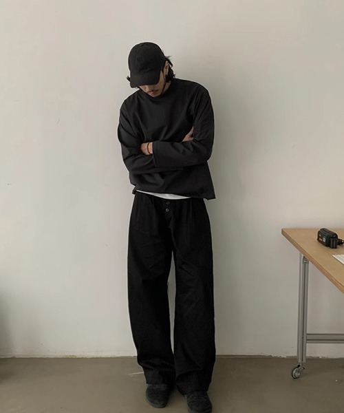 Ressaca（レサーカ）の「ワイドシルエットフロントボタンタックパンツ（その他パンツ・レディース・ブラック/ベージュ・L/XL/M）」の7枚目の写真