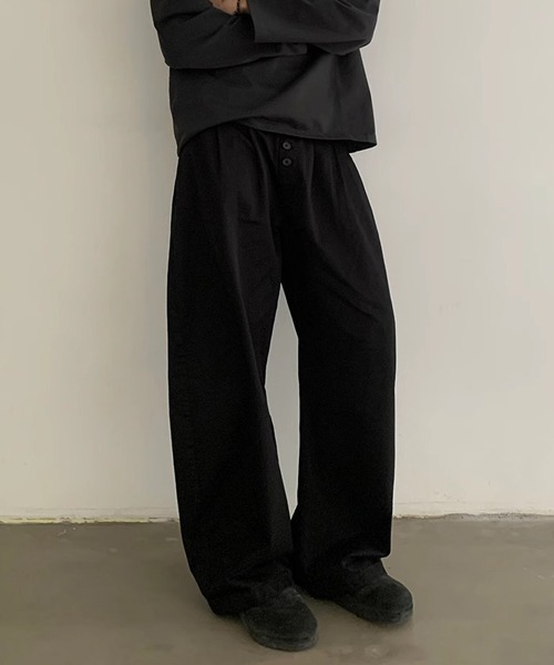 Ressaca（レサーカ）の「ワイドシルエットフロントボタンタックパンツ（その他パンツ・レディース・ブラック/ベージュ・L/XL/M）」の3枚目の写真