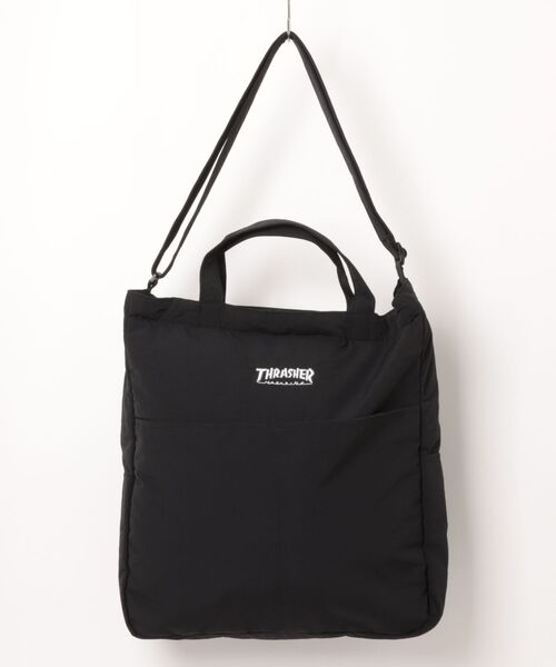 THRASHER(スラッシャー)の「THRASHER TOTE SHOULDER L(ST)(ショルダーバッグ・メンズ・ブラック系その他・FREE)」の1枚目の写真