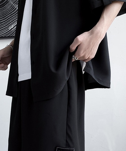 KELVIN(ケルヴァン)の「Relax Open Collar Set Up リラックスオープンカラーセットアップ(セットアップ・メンズ・ブラック/ベージュ・MEDIUM/LARGE)」の20枚目の写真