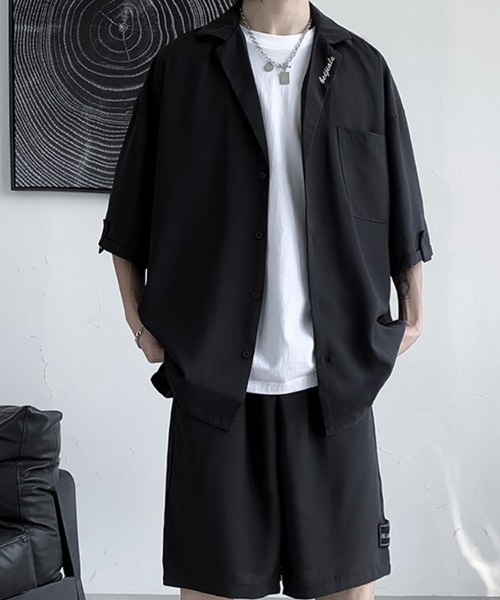 KELVIN(ケルヴァン)の「Relax Open Collar Set Up リラックスオープンカラーセットアップ(セットアップ・メンズ・ブラック/ベージュ・MEDIUM/LARGE)」の21枚目の写真