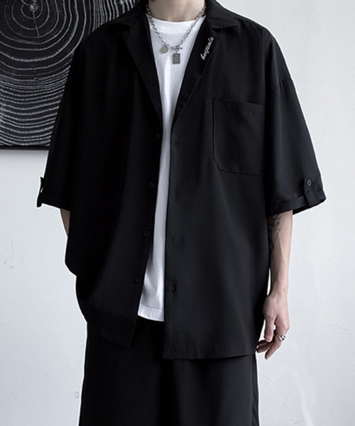KELVIN(ケルヴァン)の「Relax Open Collar Set Up リラックスオープンカラーセットアップ(セットアップ・メンズ・ブラック/ベージュ・MEDIUM/LARGE)」の22枚目の写真