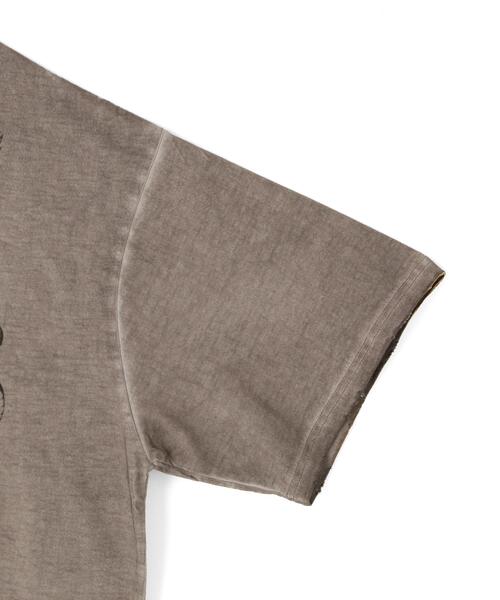 DANKE SCHON（ダンケシェーン）の「DankeSchon/ダンケシェーン/SPRAY BURN S/S TEE CROSS（Tシャツ/カットソー・メンズ・グレー・L/M）」の5枚目の写真