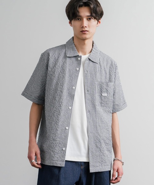 THE NORTH FACE(ザノースフェイス)の「THE NORTH FACE ザ・ノースフェイス M'S TRAVELER CHECK S/S SHIRTS ワンポイントロゴ刺繍ギンガムチェック柄半袖シャツ(シャツ/ブラウス・メンズ・レッド/チャコール/ブルー・M/XL/L)」の12枚目の写真