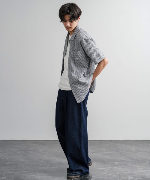 THE NORTH FACE(ザノースフェイス)の「THE NORTH FACE ザ・ノースフェイス M'S TRAVELER CHECK S/S SHIRTS ワンポイントロゴ刺繍ギンガムチェック柄半袖シャツ(シャツ/ブラウス・メンズ・レッド/チャコール/ブルー・M/XL/L)」の15枚目の写真
