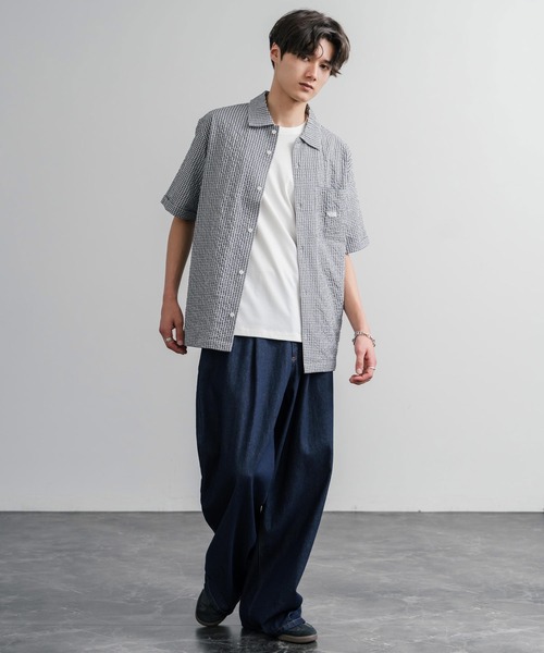 THE NORTH FACE(ザノースフェイス)の「THE NORTH FACE ザ・ノースフェイス M'S TRAVELER CHECK S/S SHIRTS ワンポイントロゴ刺繍ギンガムチェック柄半袖シャツ(シャツ/ブラウス・メンズ・レッド/チャコール/ブルー・M/XL/L)」の16枚目の写真
