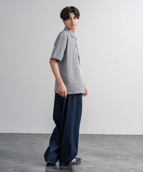 THE NORTH FACE(ザノースフェイス)の「THE NORTH FACE ザ・ノースフェイス M'S TRAVELER CHECK S/S SHIRTS ワンポイントロゴ刺繍ギンガムチェック柄半袖シャツ(シャツ/ブラウス・メンズ・レッド/チャコール/ブルー・M/XL/L)」の17枚目の写真