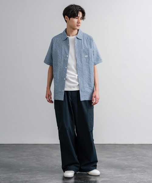 THE NORTH FACE(ザノースフェイス)の「THE NORTH FACE ザ・ノースフェイス M'S TRAVELER CHECK S/S SHIRTS ワンポイントロゴ刺繍ギンガムチェック柄半袖シャツ(シャツ/ブラウス・メンズ・レッド/チャコール/ブルー・M/XL/L)」の20枚目の写真